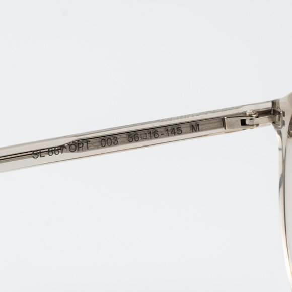 Saint Laurent Women Eyeglasses Transparent Beige Pilot SL667OPT 003 BRAND NEW - Picture 7 of 11